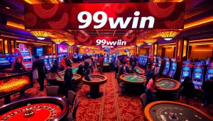 Experience the excitement of 99win at a vibrant casino with games and high-stakes action.