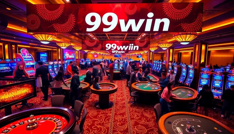 Experience the excitement of 99win at a vibrant casino with games and high-stakes action.