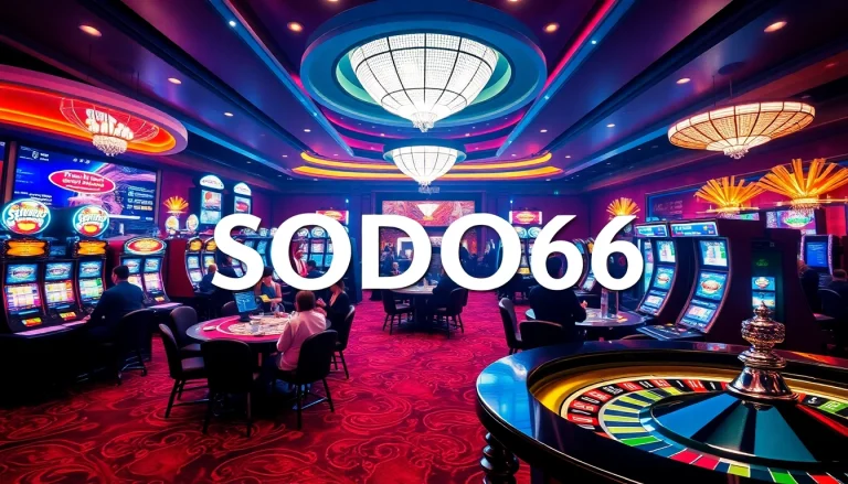 Experience the thrilling ambiance of SODO66 with vibrant casino games and professional dealers.