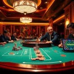 Experience the excitement of luckywin at a luxurious casino table with engaged players.