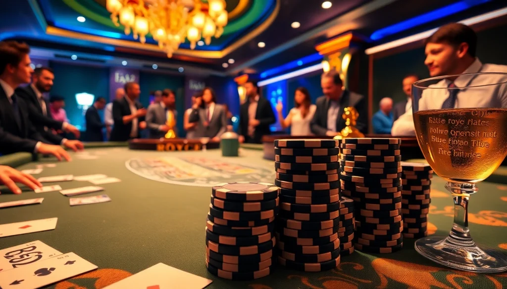 Engaging B52 poker table scene showcasing vibrant casino elements like chips and cards.