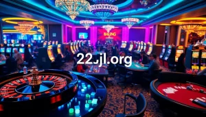 Players enjoying thrilling games at 22jl org casino, showcasing roulette and slot machines.