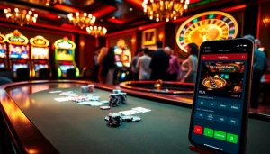 Play the EEJL casino games at an elegant poker table filled with vibrant chips and cards.