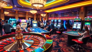 Experience the thrill of gambling at cn3789.net with vibrant casino tables and lively players.