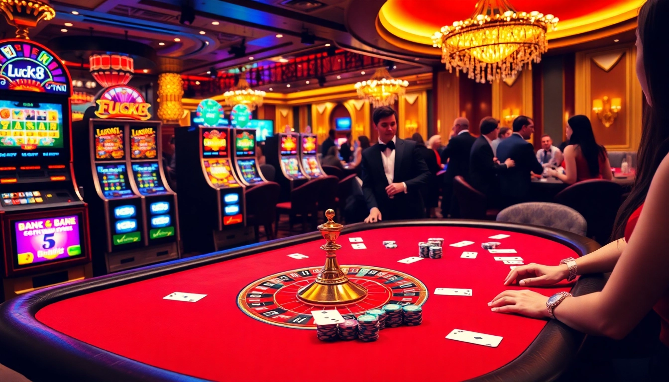Experience the thrill of LUCK8 with lively casino games and elegant atmosphere.