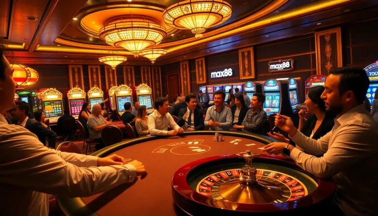 Engaged players experience the thrill of max88 casino games in a luxurious setting.