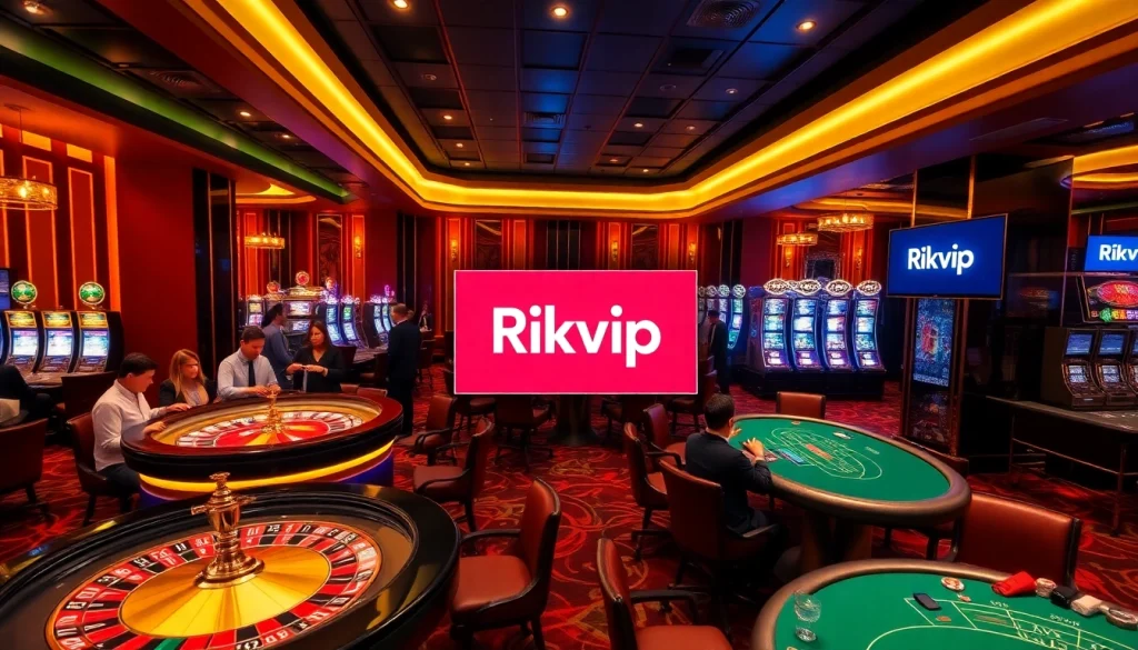 Excited players engaging at the Rikvip roulette table in a luxurious casino ambiance.