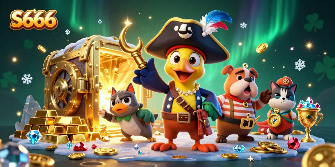 S666 showcases an exciting casino adventure featuring animated characters and treasures, ideal for online gaming enthusiasts.