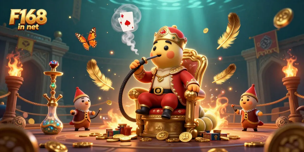 Experience exciting gameplay at F168 in net with vibrant 3D casino-themed characters and elements.