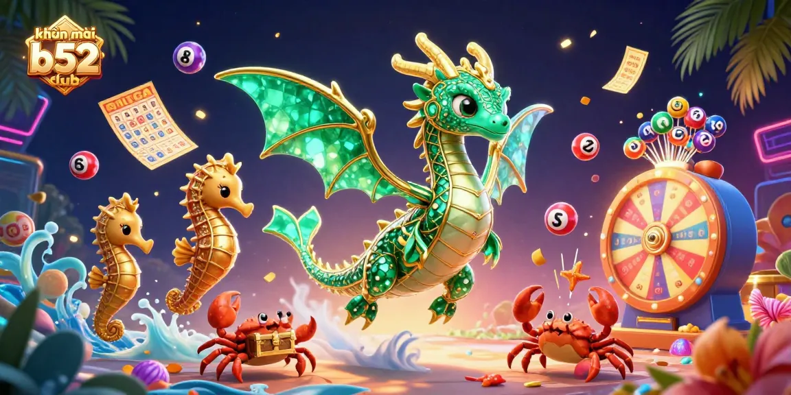 Engage in thrilling gaming at khuyến mãi b52 club with vibrant lottery elements and enchanting characters.