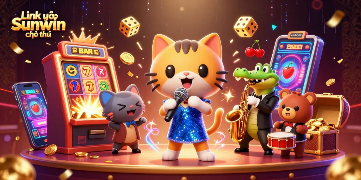 Engage in epic gameplay at Link vào Sunwin chính thức with animated characters and vibrant casino elements.